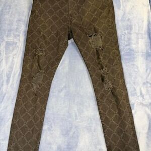 LEVI'S Premium 512 Slim Taper Levi's Diamond Print Jean Stretch 36X34